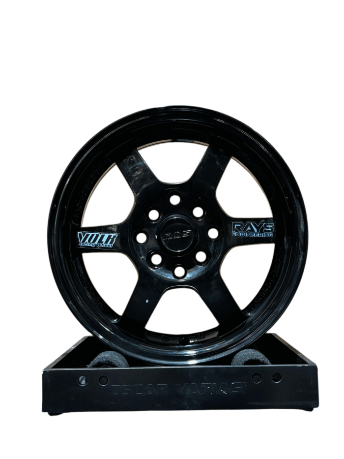 Velg R14 TE37 Black Glossy - Image 1
